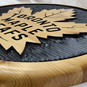 Toronto Maple Leaf&#39;s, One of a kind, Custom, Handcrafted, Cedar, Super Fan, Man Cave, Décor, Vintage, NHL, Sports Sign....