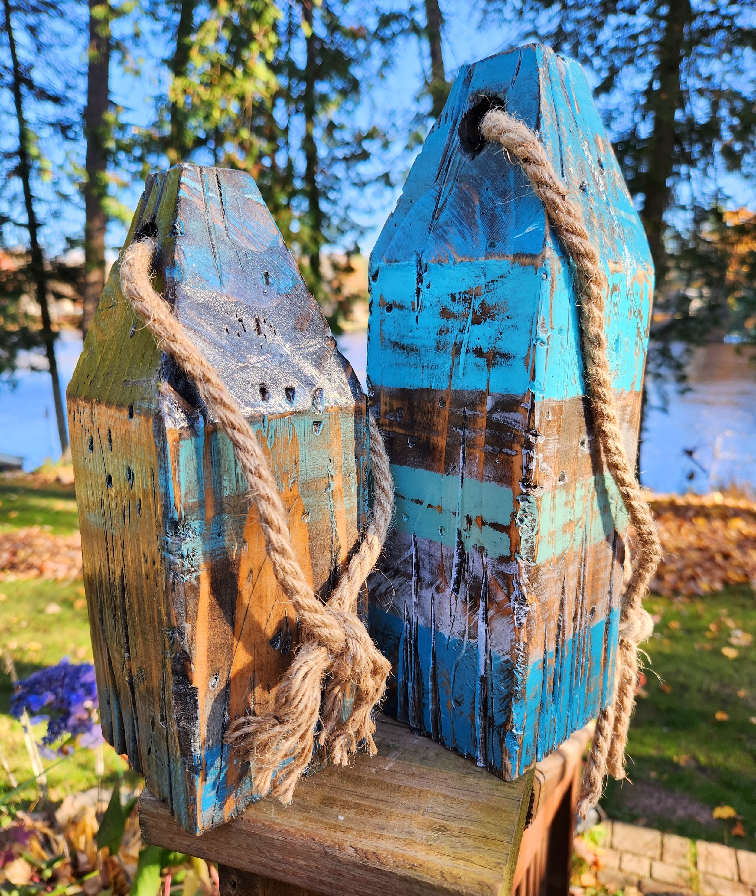 Handcrafted Vintage Wood Lobster Buoy, Nautical Decor, beach house,  Customize your Own