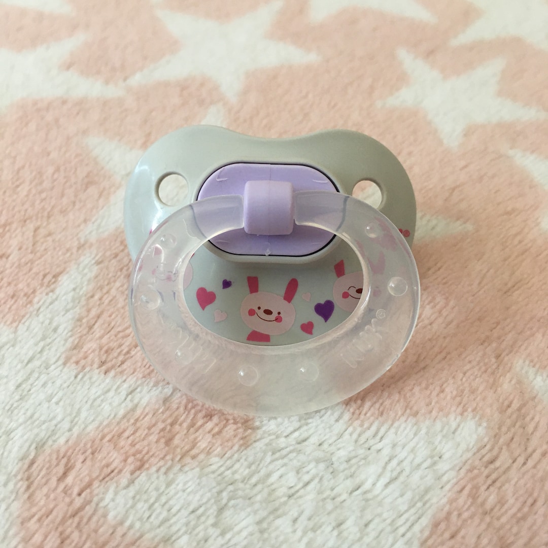 ABDL Modified Pacifier RARE NUK Gray Bunnies - Etsy