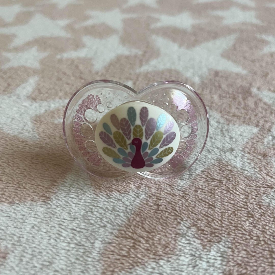 ABDL Modified Pacifier - MAM Crystal Peacock - Etsy