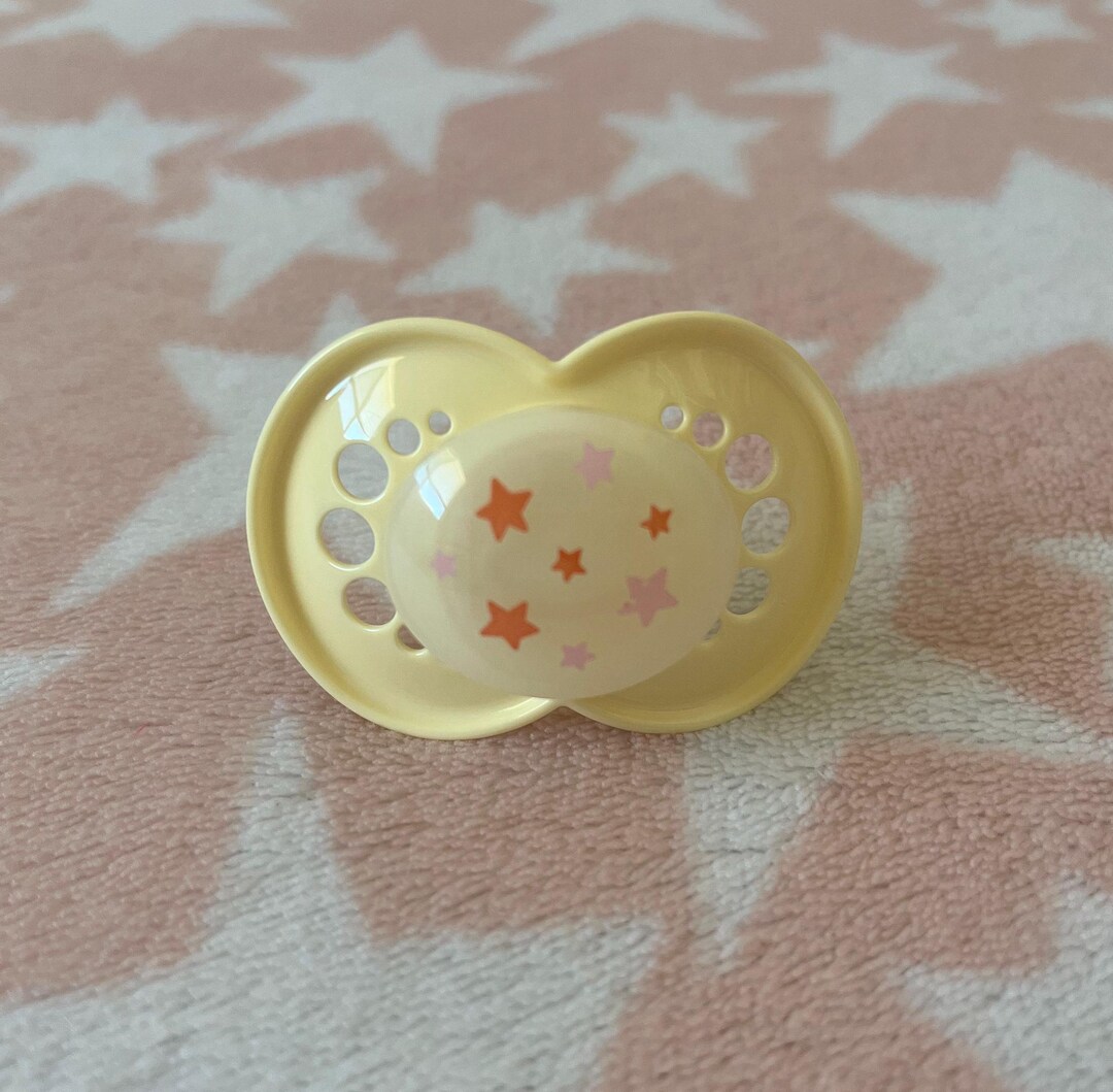 ABDL Modified Pacifier - MAM Yellow Stars - Etsy