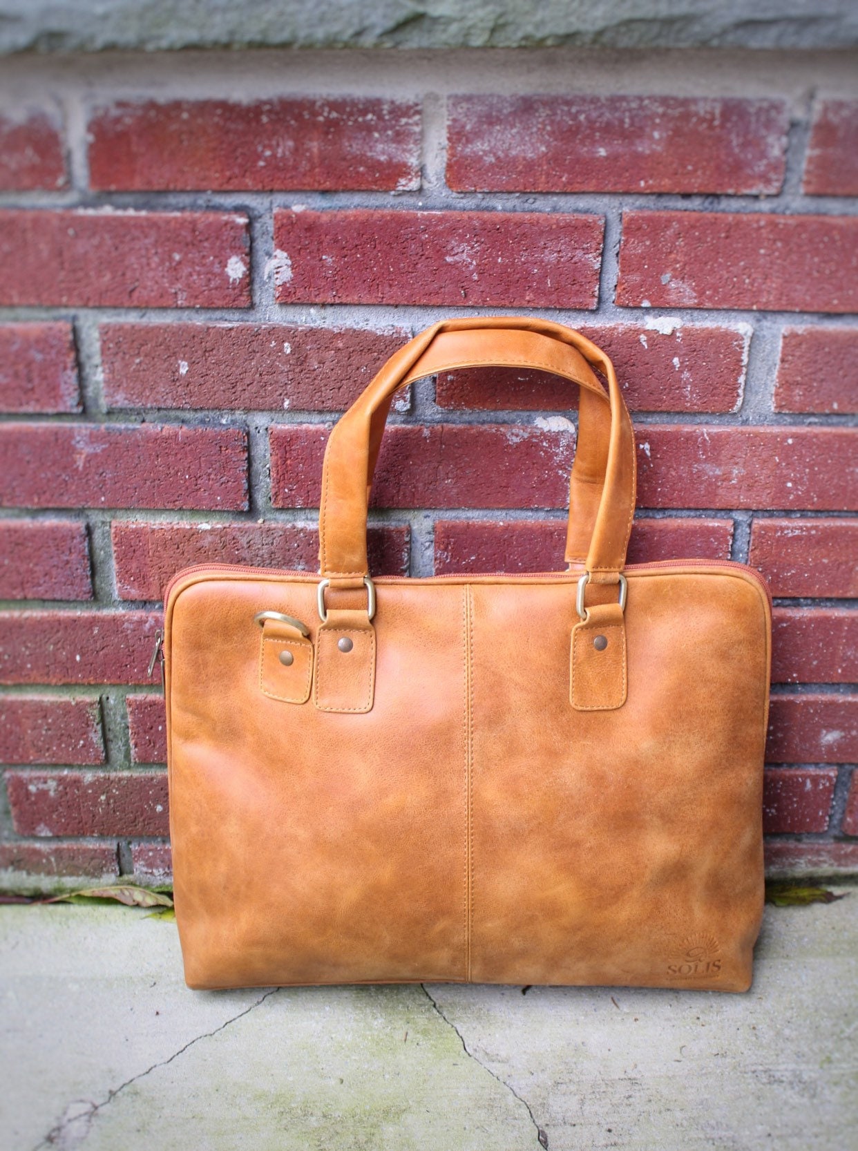 Men's Leather Messenger Bag Brown Leather Bag Laptop Etsy