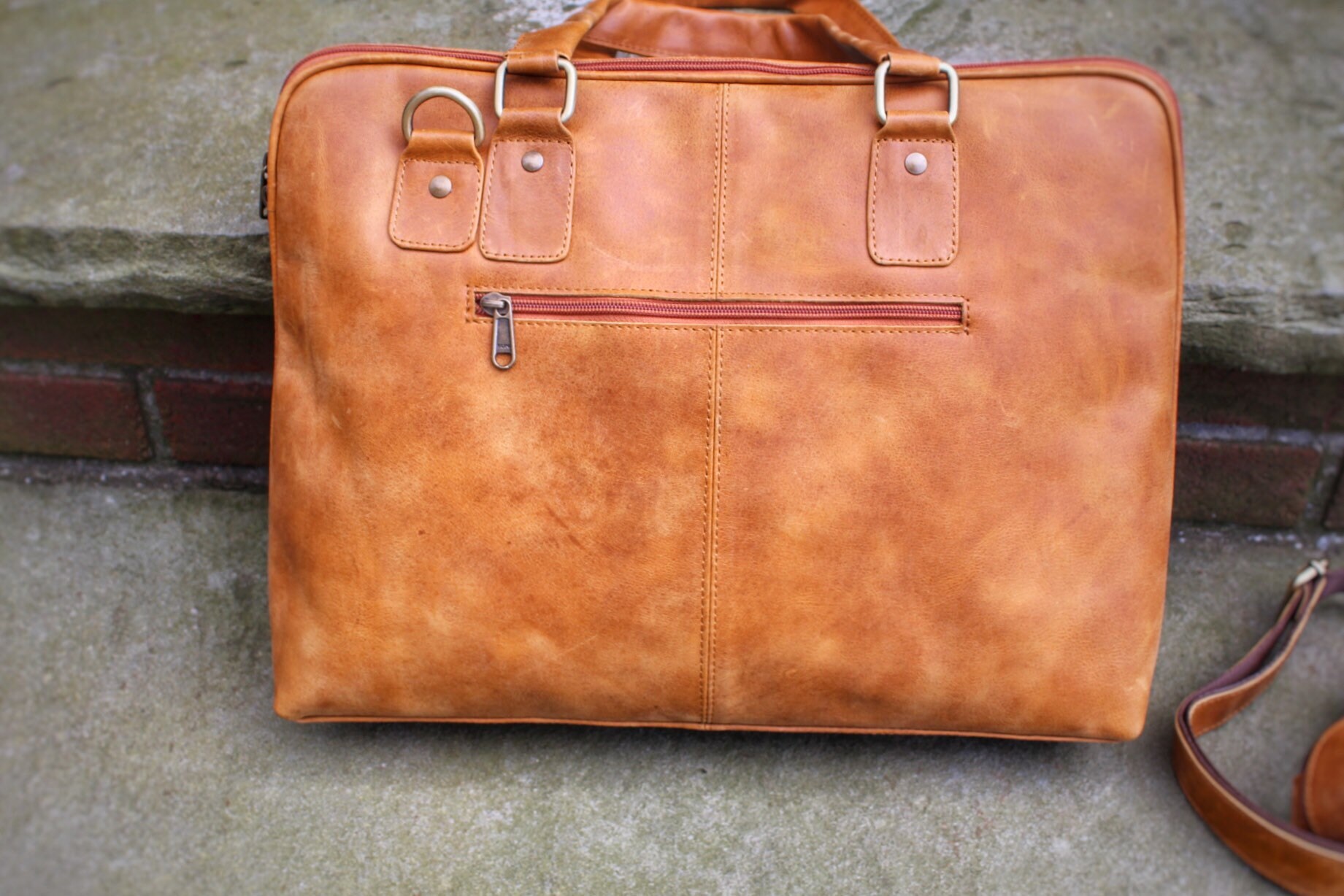Men's Leather Messenger Bag Brown Leather Bag Laptop Etsy