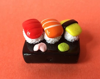 Handmade Sushi Rolls On A Plate Charm