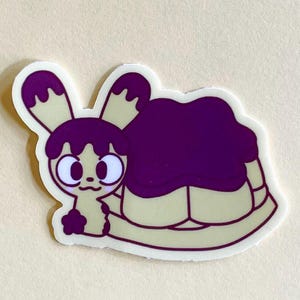Pudding Bunny Hugging Pudding Mini Vinyl Sticker