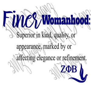 Finer Woman definition SVG