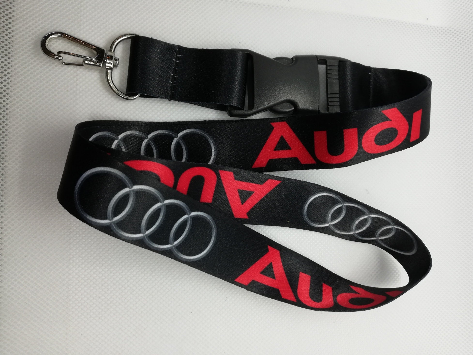 AUDI ZWART/ROOD Lanyards Sleutelhanger Etsy