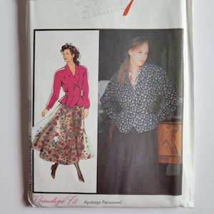 Style Sewing Pattern 1659, Vintage Pattern, Misses' Jacket, Skirt, Size 14-16-18, UNCUT (factory folded), Year 1988