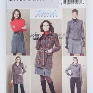 Butterick Sewing Pattern B5535, Misses&#39; Petite Jacket, Belt, Skirt and Pans, Size BB 8-10-12-14, Uncut, 2010