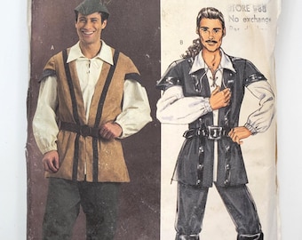 Butterick Kostüm Schnittmuster 4574, Historisches Halloweenkostüm Robin Hood, Pirat, Größe S-L/XL-XXXL, UNGESCHNITTEN, Jahr 2001
