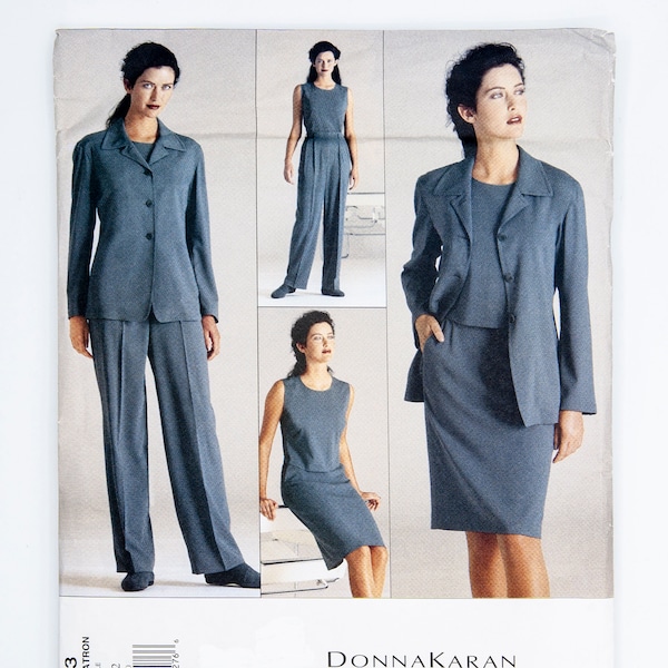 Vogue Sewing Pattern 2333, Misses' Jacket, Haut, Top, Skirt, Pants, Jupe Pattern, Donna Karan, Size 8-12, UNCUT (factory folded), Year 1999