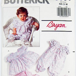 Butterick Sewing Pattern 5001, Infants&#39; Dress, Panties, Party Pants, Vintage Pattern, Size NB-S-M, UNCUT (factory folded), Year 1990