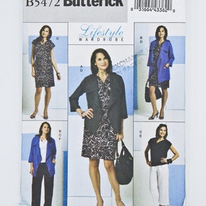 Butterick Sewing Pattern B5472, Misses&#39; Jacket, Top, Dress, Sash, and Pants, Easy to Sew, Size 8-10-12-14, Uncut, 2010