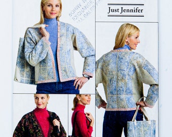 Butterick Sewing Pattern 4867, Misses' Jacket, Bag, Size XS-S-M, UNCUT (factory folded), Year 2006