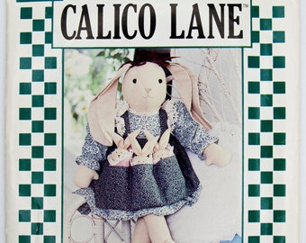 Simplicity Crafts Sewing Pattern 3204, Calico Lane, Bunny by Mary Lou, Vintage Pattern, UNCUT (factory folded), Year 1992