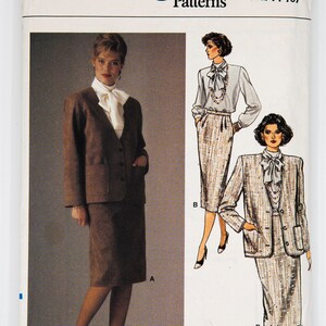 Vogue Sewing Pattern 9359, Misses&#39; Jacket, Blouse, Skirt, Vintage Pattern, Size 12-14-16, UNCUT (factory folded), Year 1985