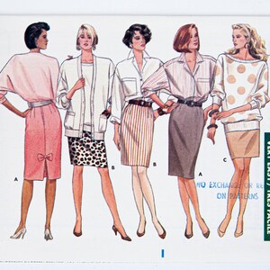 Butterick Sewing Pattern 5880, Misses&#39; Skirt, Vintage Pattern, Easy to Sew, Size 6-8-10-12, UNCUT (factory folded), Year 1987