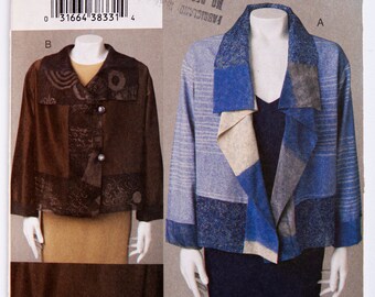 Patrón de costura Vogue 7907, chaqueta para mujer, Marcy Tilton L-XL, sin cortar