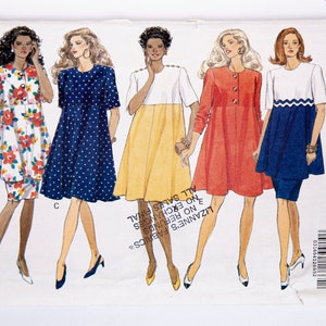 Butterick Sewing Pattern 6012, Misses&#39; Dress, Tunic, Skirt, Easy to Sew, Size 6-8-10-12, UNCUT (factory folded), Year 1992