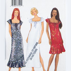 Butterick Sewing Pattern 6588, Vintage Pattern, Misses&#39; Dress, Size 12-14-16, UNCUT (factory folded) Year 2000