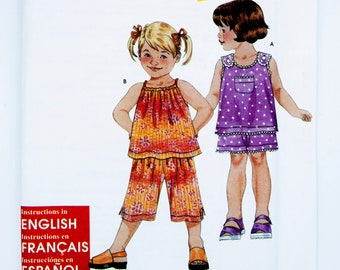 Simplicity Sewing Pattern 9678, Toddlers' Top, Shorts, Pants, Vintage Pattern, Easy to Sew, Size 1/2,1,2,3,4, UNCUT (factory folded), 2001