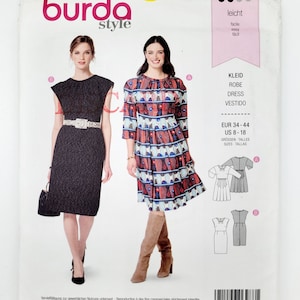 Burda Sewing Pattern 6288, Misses' Dress, Vintage Pattern, Size 8-18 (34-44), UNCUT (factory folded)