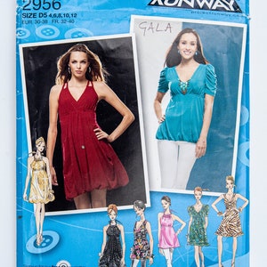 Simplicity-naaipatroon 2956, juffrouwjurk, tuniek, projectrunway, maat 4-12, ONBESNEDEN (in de fabriek gevouwen), jaar 2008