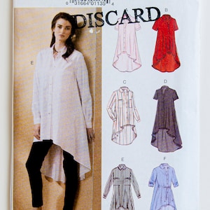 Vogue Sewing Pattern 7080, Misses&#39; Shirt, Size XS-S-M/L-XL, UNCUT (factory folded), Year 2019