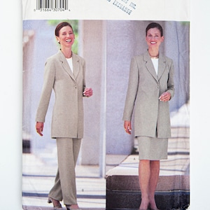 Butterick Sewing Pattern 6337, Misses&#39; Jacket, Skirt, Pants, Vintage Pattern, Easy to Sew, Size 12-14-16, UNCUT (factory folded), Year 1999