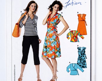 Burda Sewing Pattern 7828, Misses' Shirt, Robe, Dress, Size 8-10-12-14-16-18, UNCUT (factory folded), Year 2008