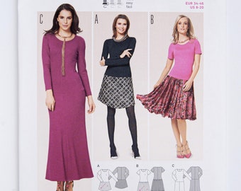 Padrão de costura Burda Style 6692, vestido de Misses, tamanho 8-20, SEM CORTES (dobrado de fábrica), ano 2015