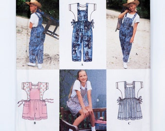 Simplicity Sewing Pattern 9468, Girls' Jumpsuit, Jumper, Top, Vintage Pattern, Size 12,14, UNCUT (factory folded), Year 1995