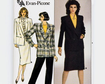 Butterick Sewing Pattern 3477, Misses' Jacket, Skirt, Pants, Size 10, UNCUT (factory Folded), Year 1985