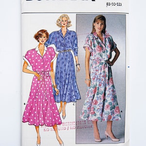 Butterick Sewing Pattern 3725, Misses&#39; Summer Dress, Vintage Pattern, Size 8-10-12, UNCUT (factory folded) Year 1986