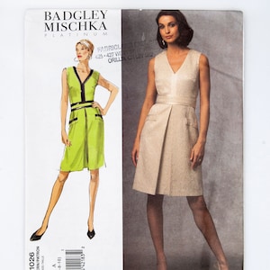 Vogue Sewing Patterns 1026, Badgley Mischka Platinum designer, Misses&#39; Dress and Belt, Size 6-8-10, CUT (size 10), Year 2008