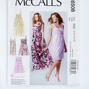 McCall&#39;s Sewing Pattern 6508, Misses&#39; Evening / Event / Summer Dress, Size 4-12, UNCUT (factory folded), Year 2012