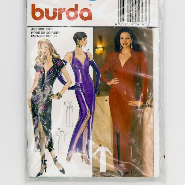 Burda Sewing Pattern 4147, Misss' Dress, vintage Pattern, Taille 10-20 (36-46), non-cut (usine pliée), Année 90s'