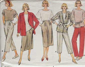 Butterick Sewing Patterns 3178, Misses' Jacket, Skirt, Pants, Top, Vintage Pattern, Size 8-10-12, UNCUT (factory folded), Year 1985