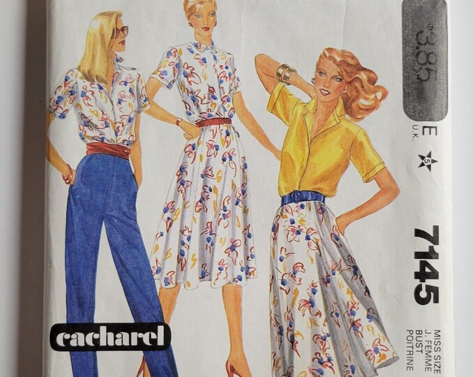 Pattern 721 Mccall's Sewing Pattern 7145, Vintage Pattern, Misses Shirt, Pants ...