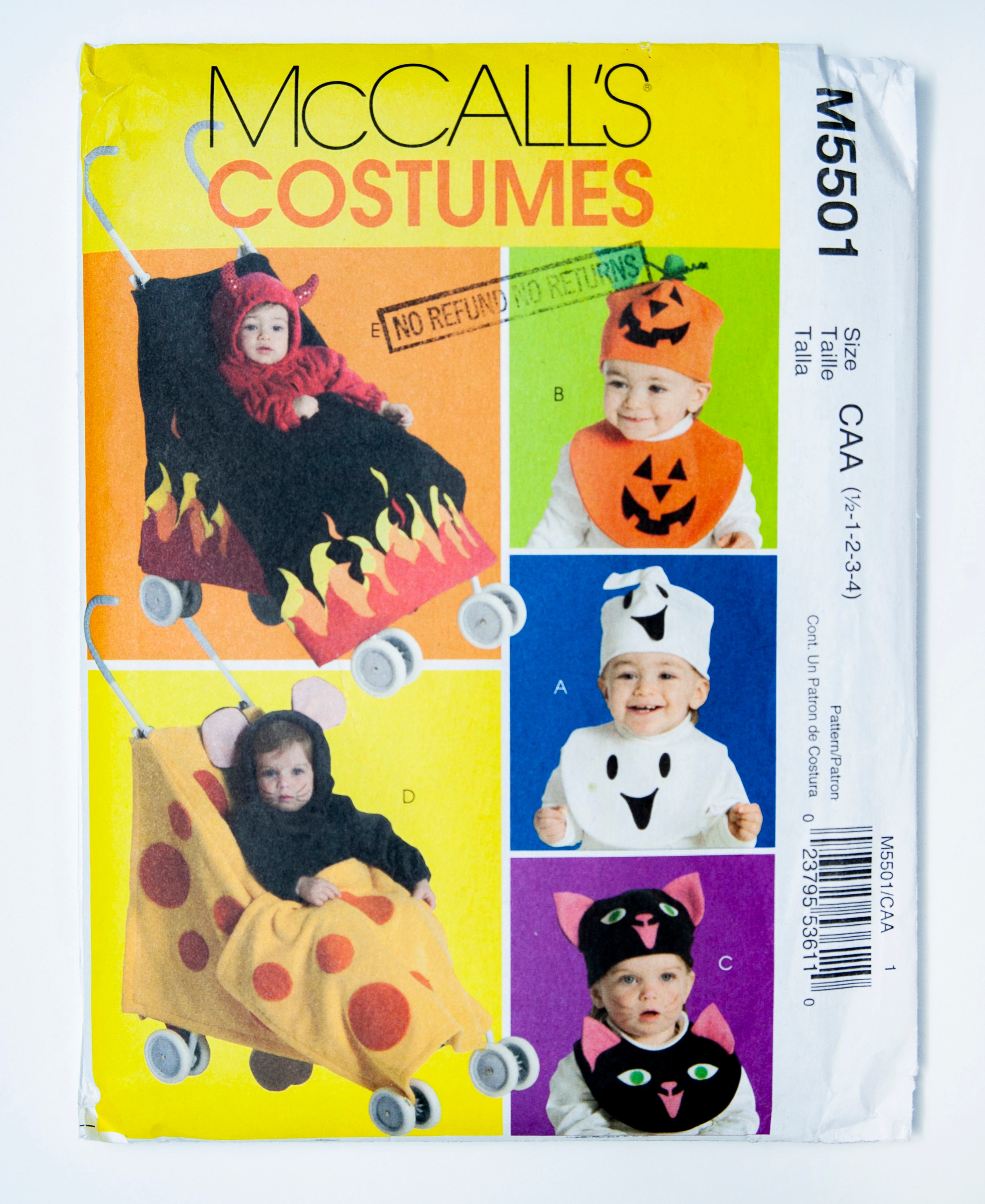 McCall's 5501 Childrens Halloween Costume Sewing Pattern Boys Girls Al