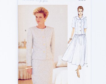 The Vogue Woman 8592 Misses Petite Top Skirt Sewing Pattern Size 14-18 UNCUT