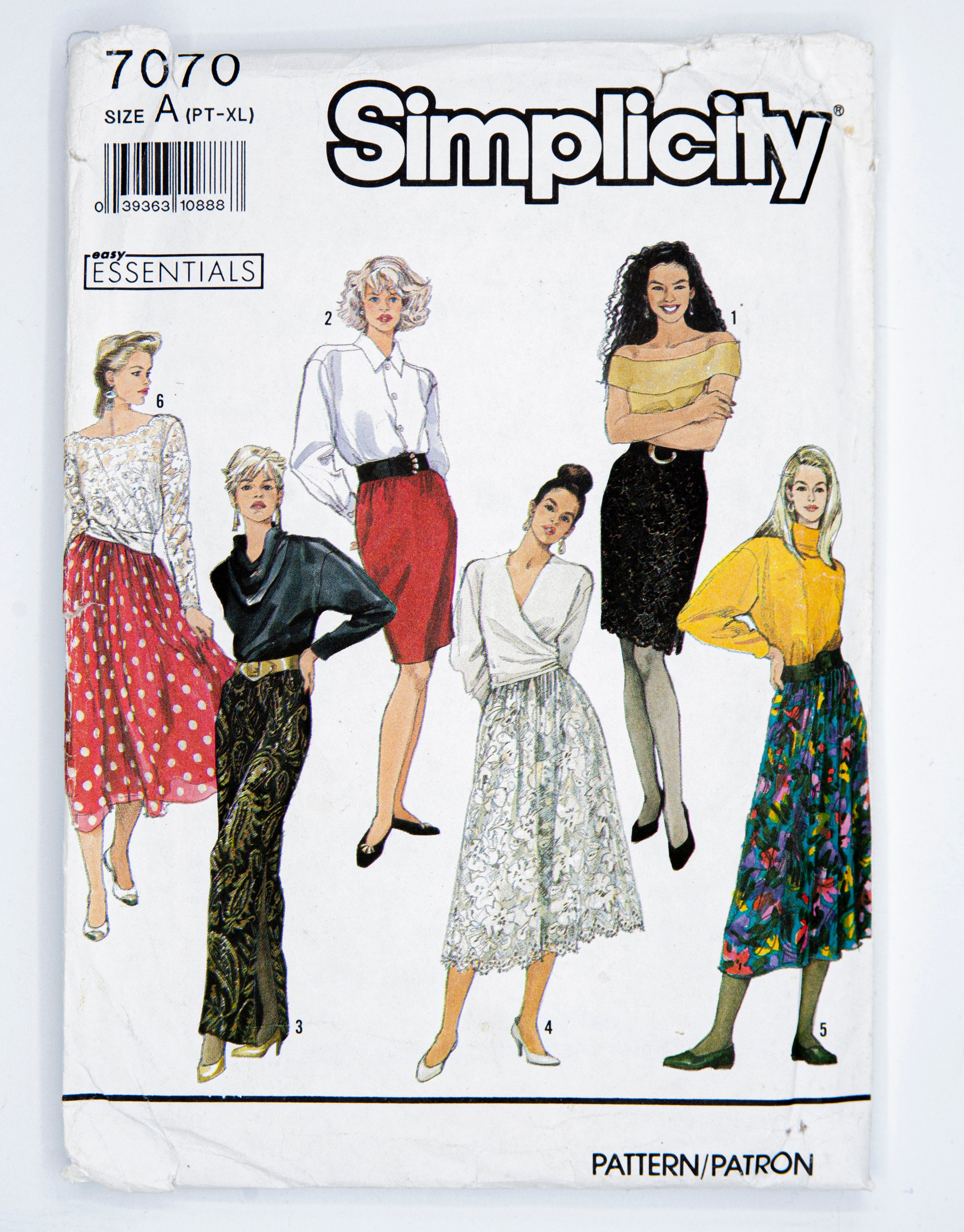 Simplicity Sewing Pattern 7070, Vintage Pattern, Misses' Skirt