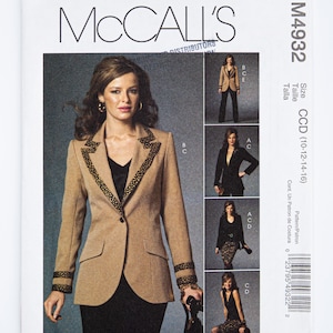 McCall&#39;s Sewing Pattern 4932, Misses&#39; Lined Jacket, Top, Skirt, Pants, Non-Stop Wardrobe, Size 10-12-14-16, UNCUT (factory folded) Year 2005