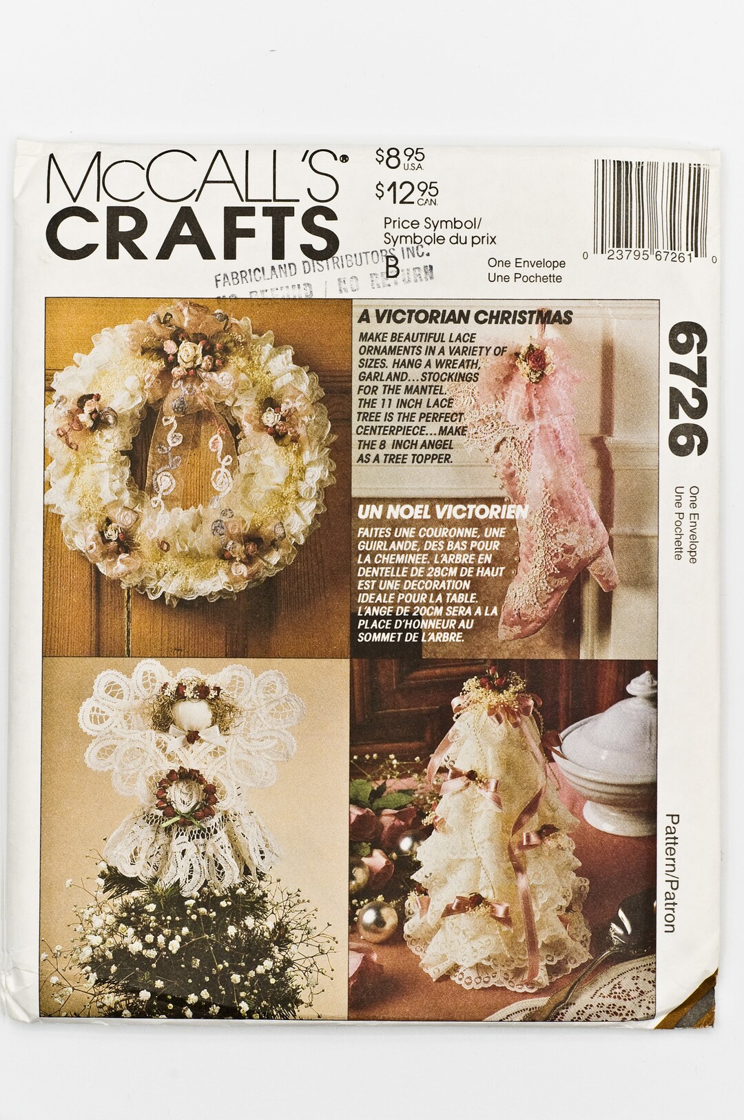 Mccall's Craft Pattern 6726, Vintage Pattern, Christmas Crafts, One ...