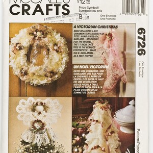 McCall's Craft-patroon 6726, vintage patroon, kerstknutsels, één maat, ONBESNEDEN, 1993