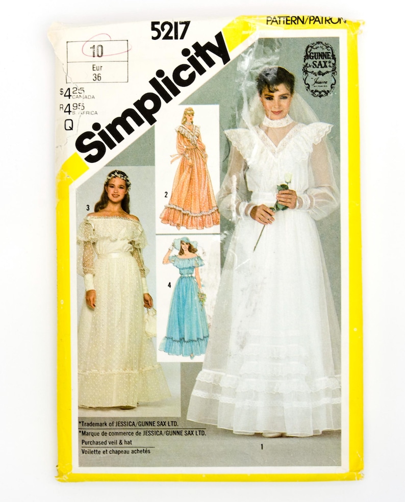 Simplicity Wedding / Event Dress Sewing Pattern 5217, Vintage Dress ...