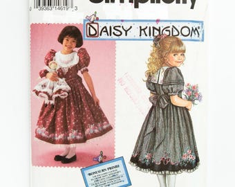 Einfachheits-Schnittmuster 8663, Daisy Kingdom Kinder-/ Mädchenkleid, grösse 1993, UNCUT