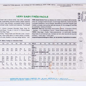 Vogue Sewing Pattern 8751, Misses' Dress, Vintage Pattern, Easy to Sew ...