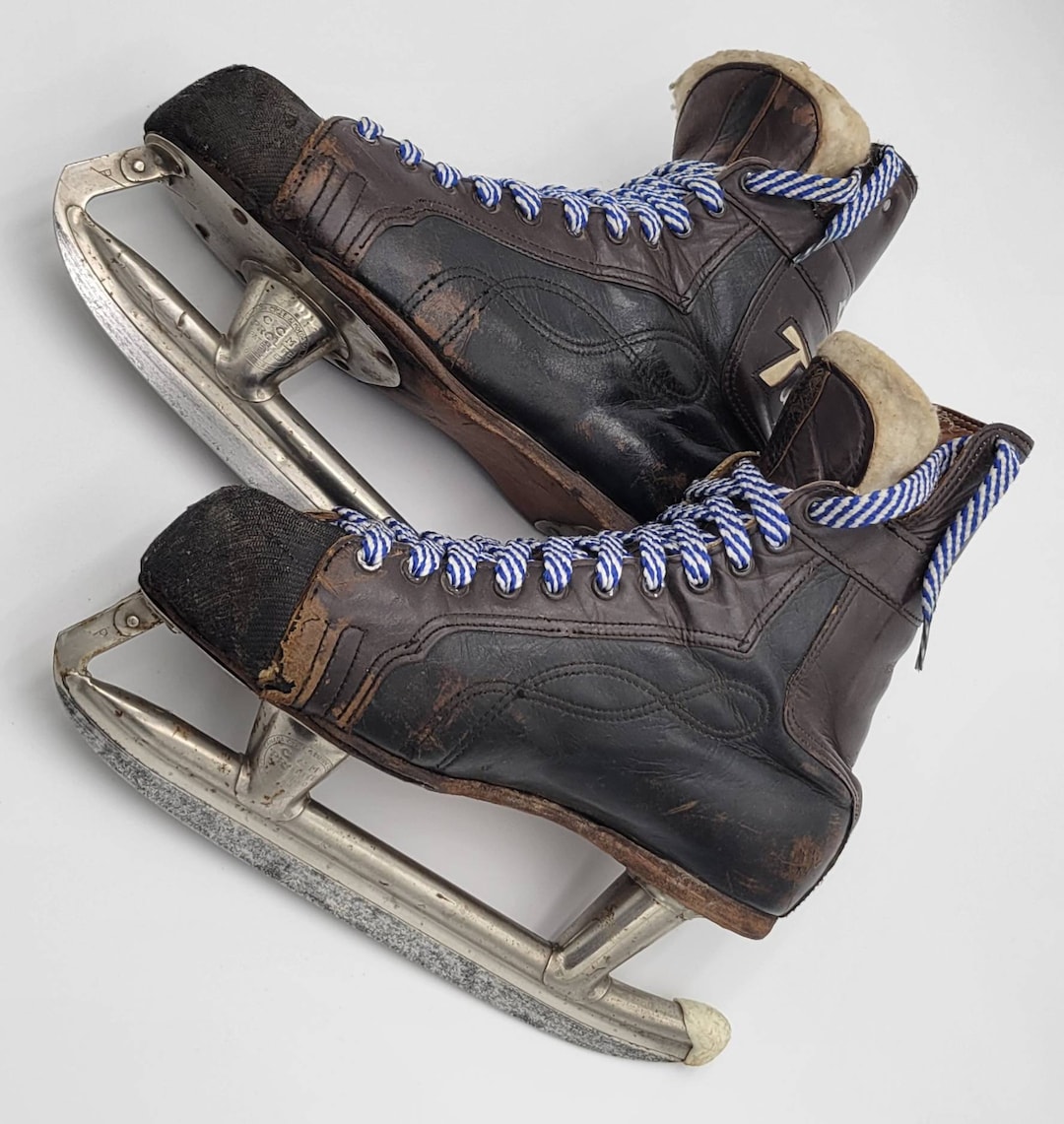 Patins De Hockey Vintage CCM TACKS 251 - Taille 42,5 (S.10) - Noir - Made In Canada - Occasion