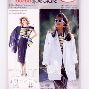Burda Sewing Pattern 5730, Misses&#39; Jacket, Top, Skirt, Vintage Pattern, Size 10-12-14-16-18, UNCUT (factory folded), Year 90s&#39;